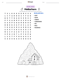 Matterhorn yazdırılabilir çalışma sayfası önizlemesi