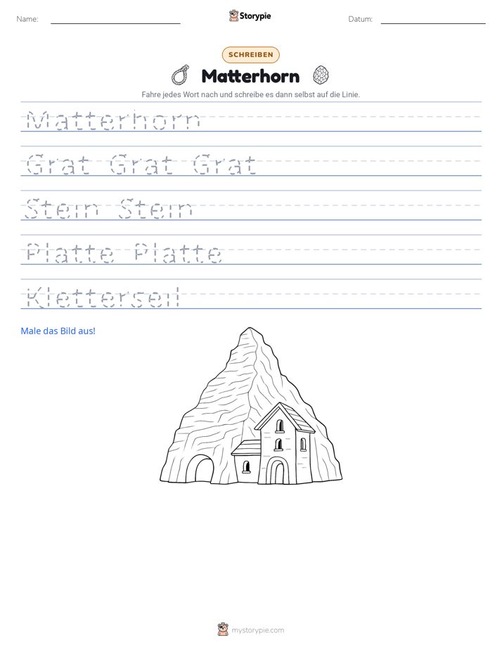 Schreibübung