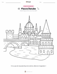 Aperçu de la feuille de travail imprimable Le Danube