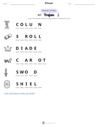 Trajan printable worksheet preview