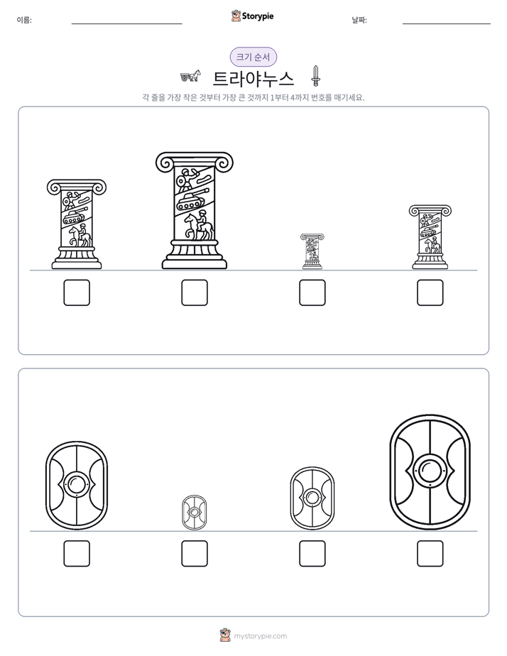 크기 순서
