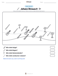 Johann Strauss II druckbare Arbeitsblatt Vorschau