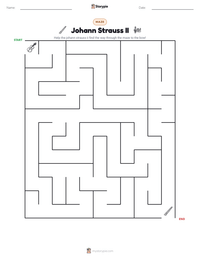 Johann Strauss II printable worksheet preview