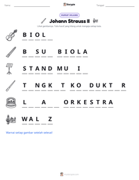Prabaca lembar kerja cetak Johann Strauss II