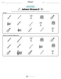 Johann Strauss II printable worksheet preview