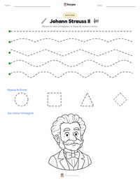 Anteprima della scheda stampabile di Johann Strauss II