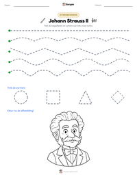 Johann Strauss II afdrukbare werkblad voorbeeld