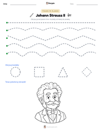 Podgląd drukowalnego arkusza ćwiczeń Johann Strauss II