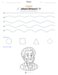Johann Strauss II yazdırılabilir çalışma sayfası önizlemesi