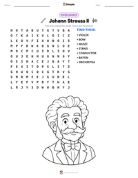 Johann Strauss II printable worksheet preview