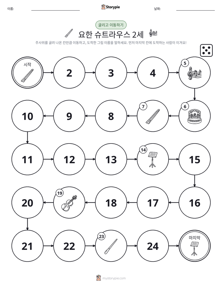 주사위 굴리고 이동하기 게임