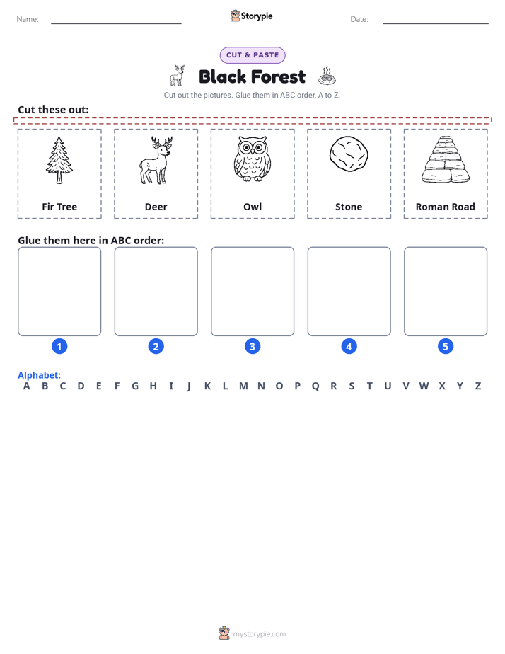 Cut & Paste Alphabet