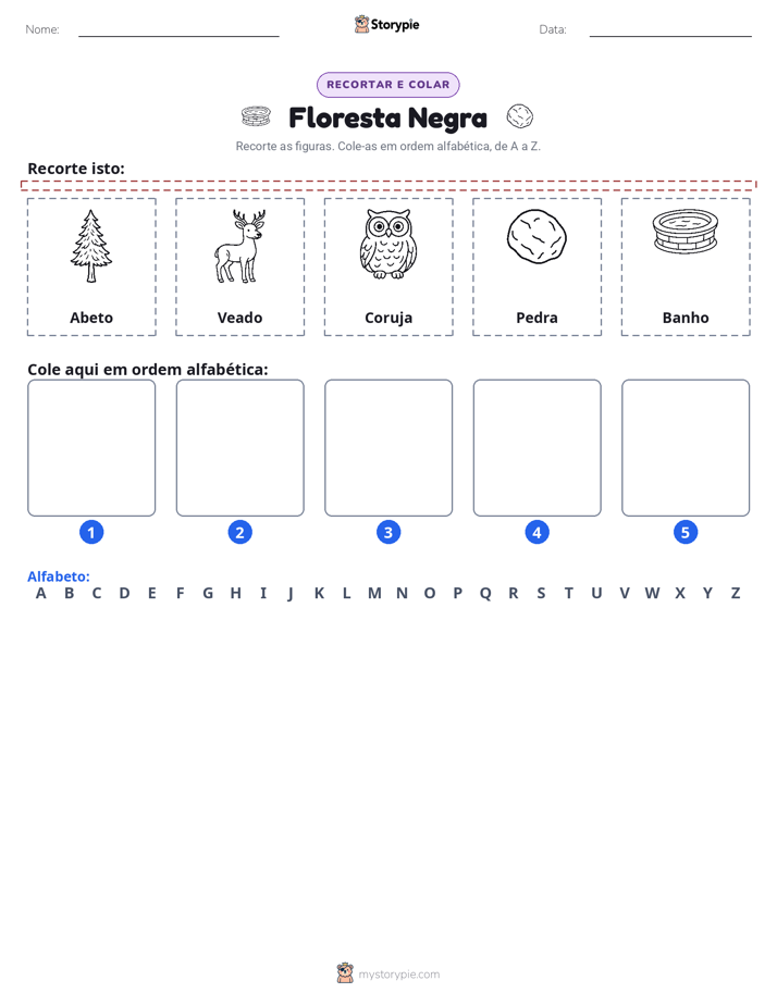 Recortar & Colar Alfabeto