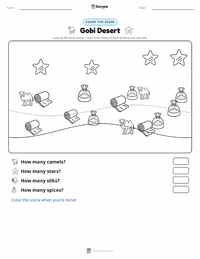 Gobi Desert printable worksheet preview