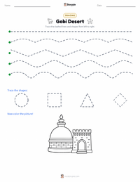 Gobi Desert printable worksheet preview