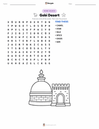 Gobi Desert printable worksheet preview