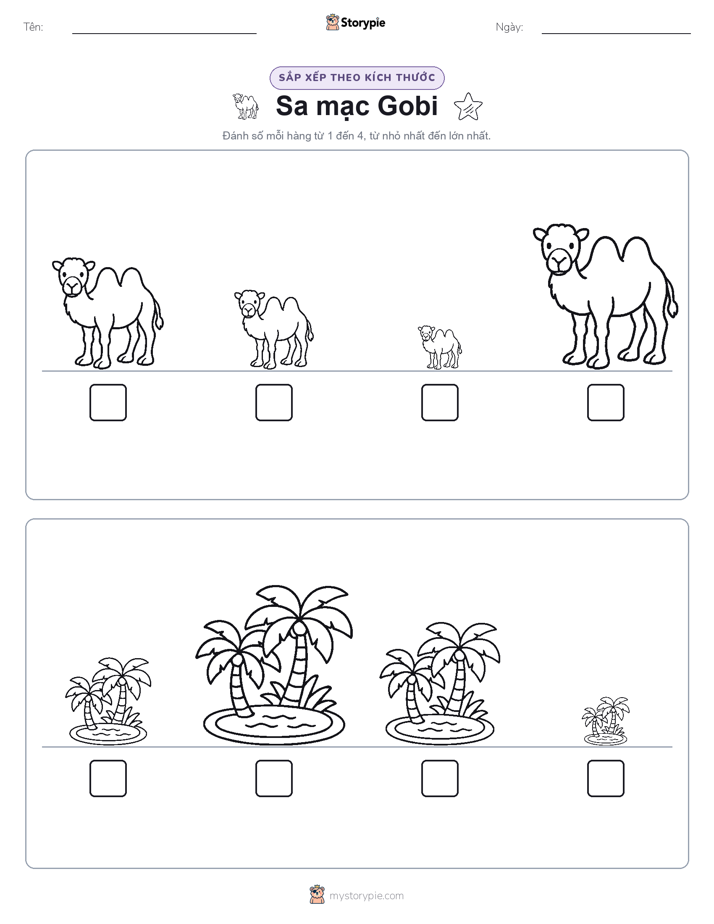 Thứ Tự Kích Thước