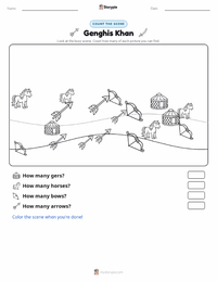 Genghis Khan printable worksheet preview