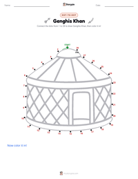 Genghis Khan printable worksheet preview
