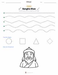Genghis Khan printable worksheet preview