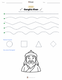 Anteprima della scheda stampabile di Gengis Khan