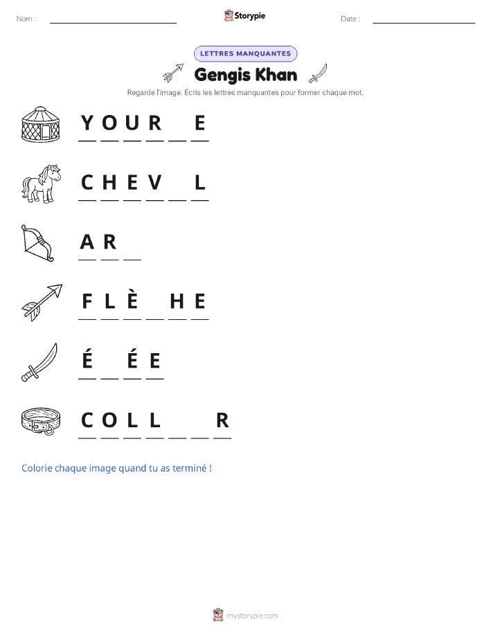 Lettres manquantes