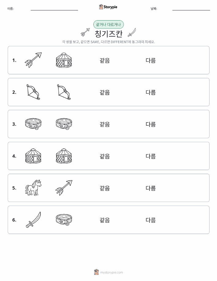 같은 것 또는 다른 것