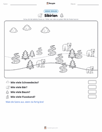 Sibirien druckbare Arbeitsblatt Vorschau