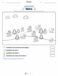 Aperçu de la feuille de travail imprimable Sibérie