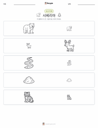 시베리아 인쇄 가능한 워크시트 미리보기