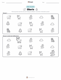 Siberia printable worksheet preview