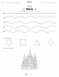 Siberia printable worksheet preview