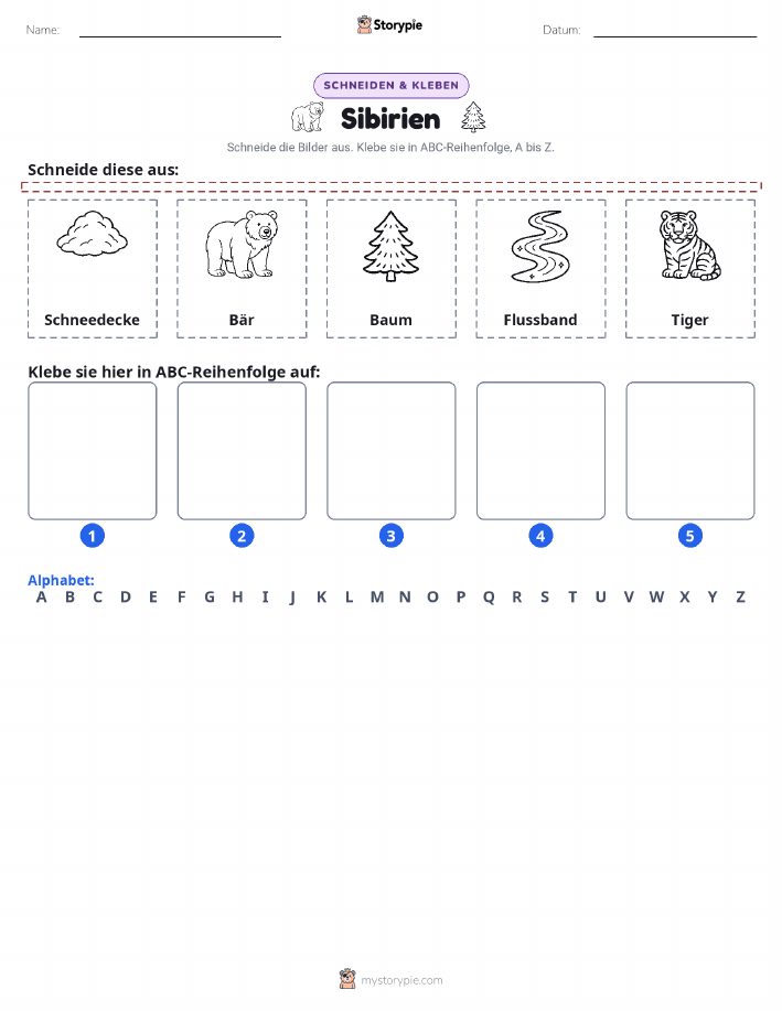 Schneiden & Einfügen Alphabet