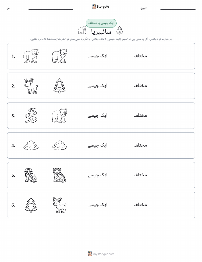 ایک جیسا یا مختلف