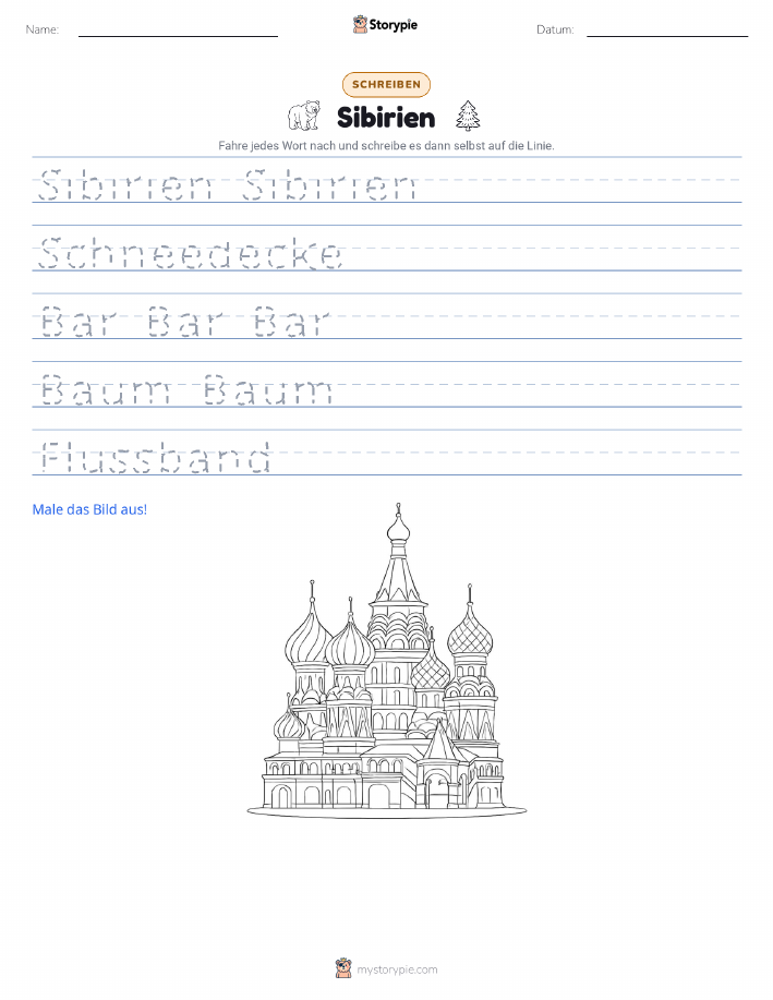Schreibübung