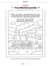 Trans-Siberische spoorlijn afdrukbare werkblad voorbeeld