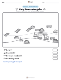 Podgląd drukowalnego arkusza ćwiczeń Kolej Transsyberyjska