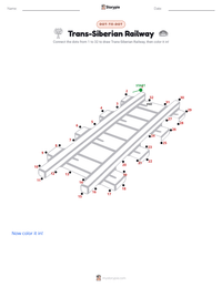 Trans-Siberian Railway printable worksheet preview