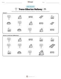 Trans-Siberian Railway printable worksheet preview