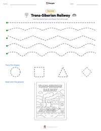 Trans-Siberian Railway printable worksheet preview