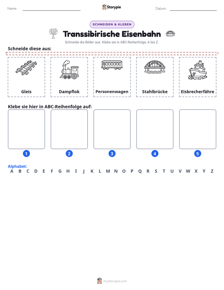 Schneiden & Einfügen Alphabet