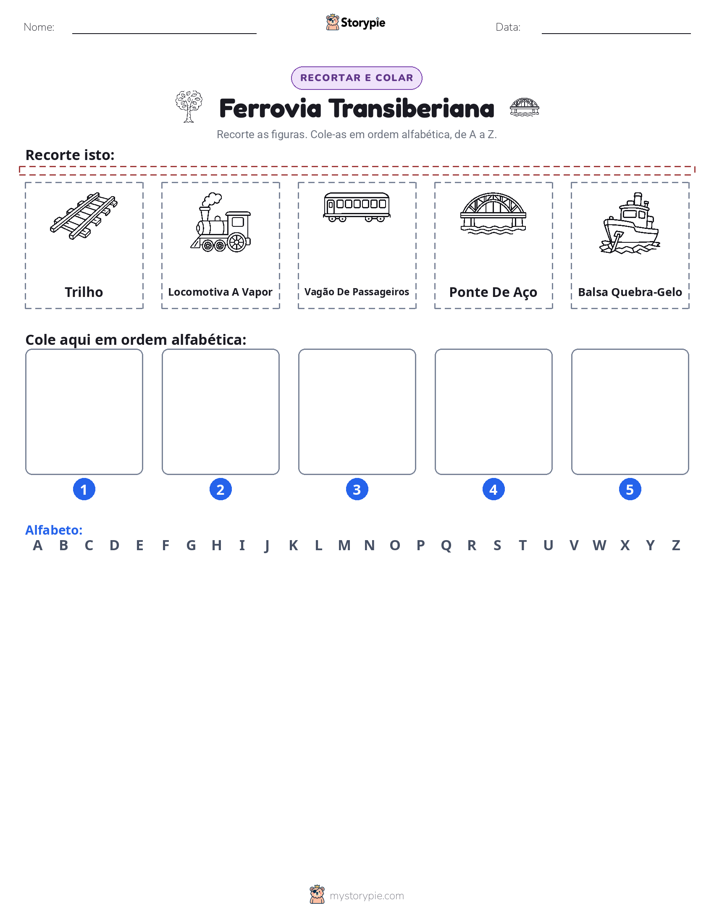 Recortar & Colar Alfabeto