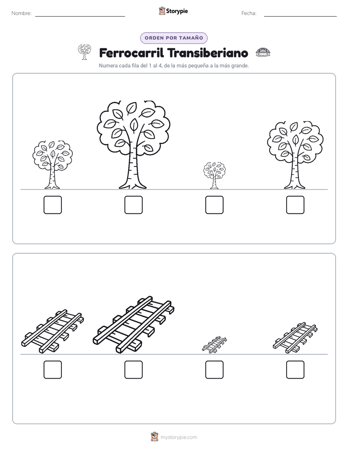 Orden de Tamaños