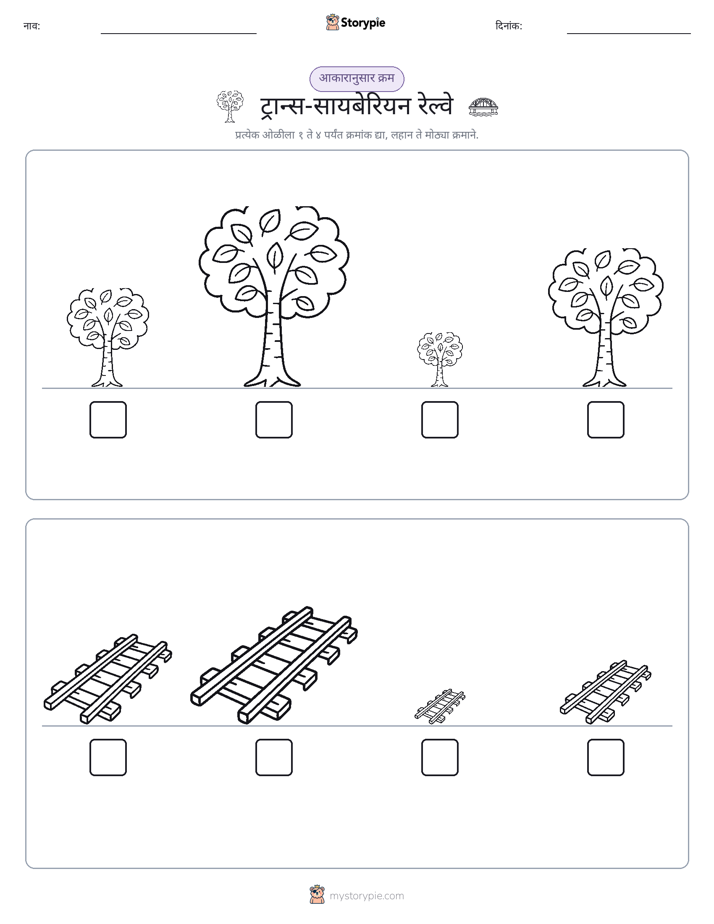 आकार क्रम