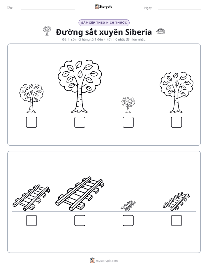 Thứ Tự Kích Thước