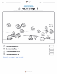 Aperçu de la feuille de travail imprimable Gange