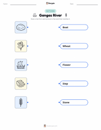 Ganges River printable worksheet for kids