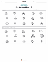 Ganges River printable worksheet preview