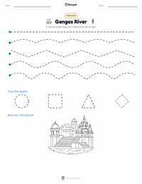Ganges River printable worksheet preview