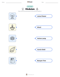 Hinduism printable worksheet preview